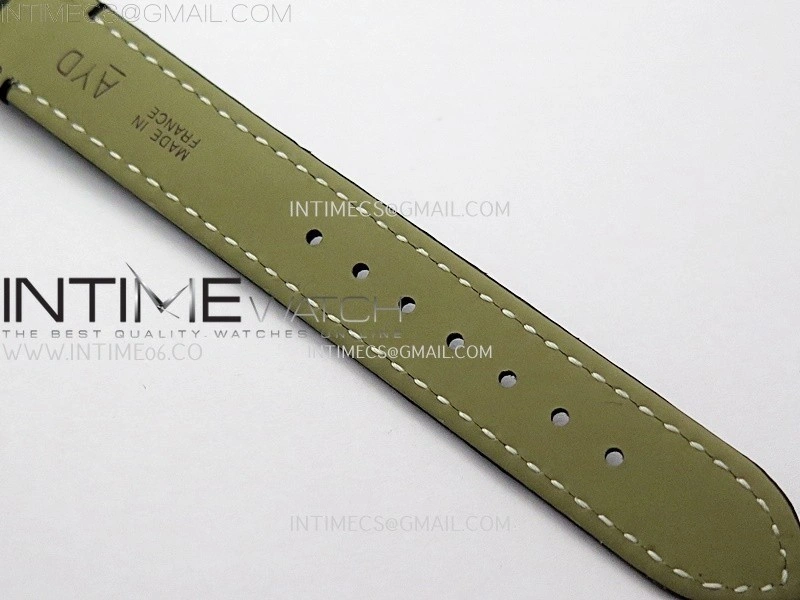 Tank Francaise Ladies 21.2mm YG 8848F 1:1 Best Edition Silver Dial on Black Leather Strap Ronda Quartz V2